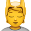 FACE MASSAGE emoji in Apple's design style - Unicode 1F486