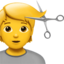 HAIRCUT emoji in Apple's design style - Unicode 1F487