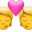 KISS emoji in Apple's design style - Unicode 1F48F