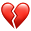 BROKEN HEART emoji in Apple's design style - Unicode 1F494