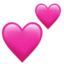 TWO HEARTS emoji in Apple's design style - Unicode 1F495