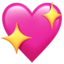 SPARKLING HEART emoji in Apple's design style - Unicode 1F496