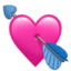 HEART WITH ARROW emoji in Apple's design style - Unicode 1F498