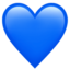 BLUE HEART emoji in Apple's design style - Unicode 1F499