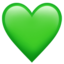 GREEN HEART emoji in Apple's design style - Unicode 1F49A