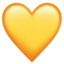 YELLOW HEART emoji in Apple's design style - Unicode 1F49B