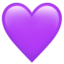 PURPLE HEART emoji in Apple's design style - Unicode 1F49C