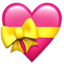 HEART WITH RIBBON emoji in Apple's design style - Unicode 1F49D