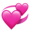 REVOLVING HEARTS emoji in Apple's design style - Unicode 1F49E