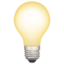 ELECTRIC LIGHT BULB emoji in Apple's design style - Unicode 1F4A1