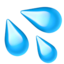 SPLASHING SWEAT SYMBOL emoji in Apple's design style - Unicode 1F4A6