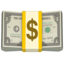 BANKNOTE WITH DOLLAR SIGN emoji in Apple's design style - Unicode 1F4B5