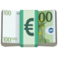 BANKNOTE WITH EURO SIGN emoji in Apple's design style - Unicode 1F4B6