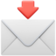 ENVELOPE WITH DOWNWARDS ARROW ABOVE emoji in Apple's design style - Unicode 1F4E9