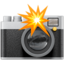 CAMERA WITH FLASH emoji in Apple's design style - Unicode 1F4F8