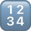 INPUT SYMBOL FOR NUMBERS emoji in Apple's design style - Unicode 1F522