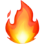 FIRE emoji in Apple's design style - Unicode 1F525