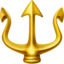 TRIDENT EMBLEM emoji in Apple's design style - Unicode 1F531