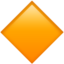 LARGE ORANGE DIAMOND emoji in Apple's design style - Unicode 1F536