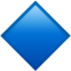 LARGE BLUE DIAMOND emoji in Apple's design style - Unicode 1F537