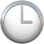 CLOCK FACE THREE OCLOCK emoji in Apple's design style - Unicode 1F552