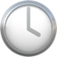 CLOCK FACE FOUR OCLOCK emoji in Apple's design style - Unicode 1F553