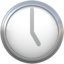 CLOCK FACE FIVE OCLOCK emoji in Apple's design style - Unicode 1F554