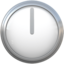 CLOCK FACE TWELVE OCLOCK emoji in Apple's design style - Unicode 1F55B