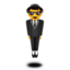 PERSON IN SUIT LEVITATING emoji in Apple's design style - Unicode 1F574-FE0F