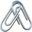 LINKED PAPERCLIPS emoji in Apple's design style - Unicode 1F587-FE0F