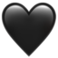 BLACK HEART emoji in Apple's design style - Unicode 1F5A4