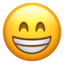 GRINNING FACE WITH SMILING EYES emoji in Apple's design style - Unicode 1F601