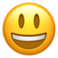 SMILING FACE WITH OPEN MOUTH emoji in Apple's design style - Unicode 1F603