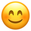 SMILING FACE WITH SMILING EYES emoji in Apple's design style - Unicode 1F60A