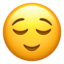 RELIEVED FACE emoji in Apple's design style - Unicode 1F60C