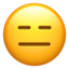 EXPRESSIONLESS FACE emoji in Apple's design style - Unicode 1F611