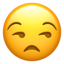 UNAMUSED FACE emoji in Apple's design style - Unicode 1F612