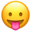 FACE WITH STUCK-OUT TONGUE emoji in Apple's design style - Unicode 1F61B