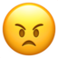 ANGRY FACE emoji in Apple's design style - Unicode 1F620