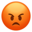 POUTING FACE emoji in Apple's design style - Unicode 1F621