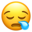 SLEEPY FACE emoji in Apple's design style - Unicode 1F62A