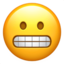 GRIMACING FACE emoji in Apple's design style - Unicode 1F62C