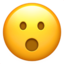 FACE WITH OPEN MOUTH emoji in Apple's design style - Unicode 1F62E