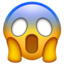 FACE SCREAMING IN FEAR emoji in Apple's design style - Unicode 1F631