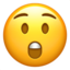 ASTONISHED FACE emoji in Apple's design style - Unicode 1F632