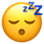 SLEEPING FACE emoji in Apple's design style - Unicode 1F634