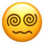 FACE WITH SPIRAL EYES emoji in Apple's design style - Unicode 1F635-200D-1F4AB