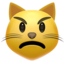 POUTING CAT FACE emoji in Apple's design style - Unicode 1F63E