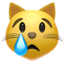 CRYING CAT FACE emoji in Apple's design style - Unicode 1F63F