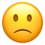 SLIGHTLY FROWNING FACE emoji in Apple's design style - Unicode 1F641